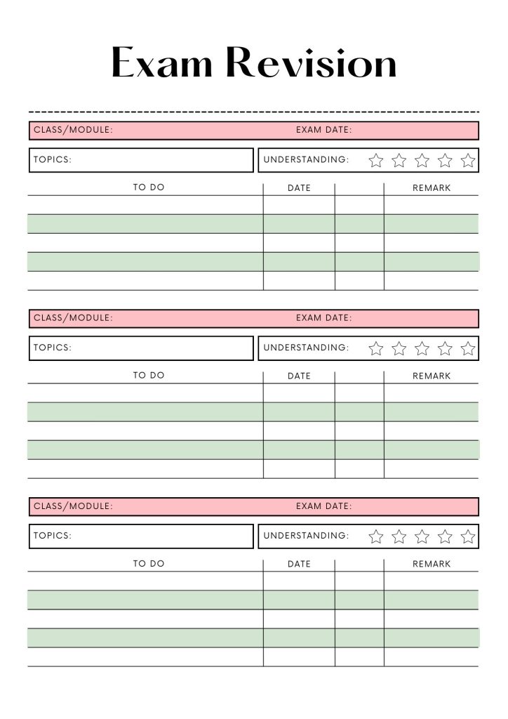 Exam Revision Planner