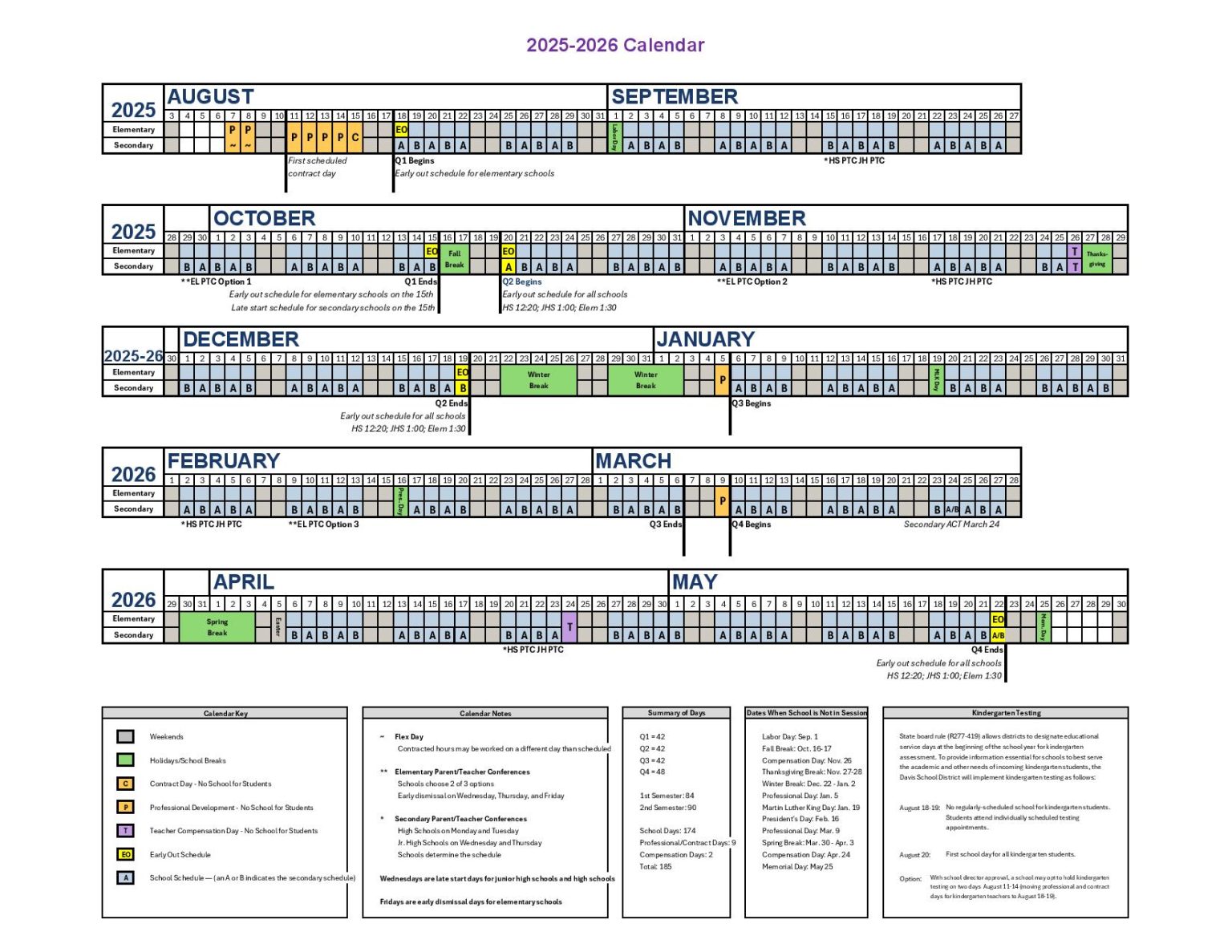 Davis School District Calendar 2025 2026 Holidays