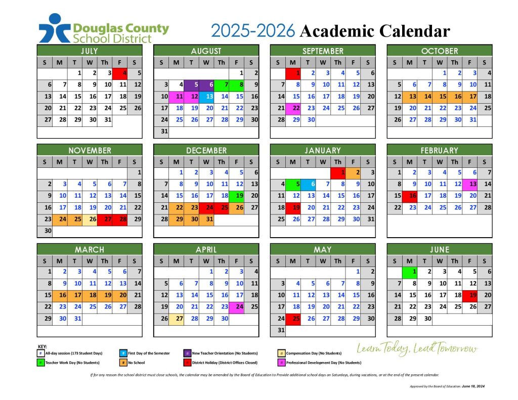 Douglas County School District Calendar 2025
