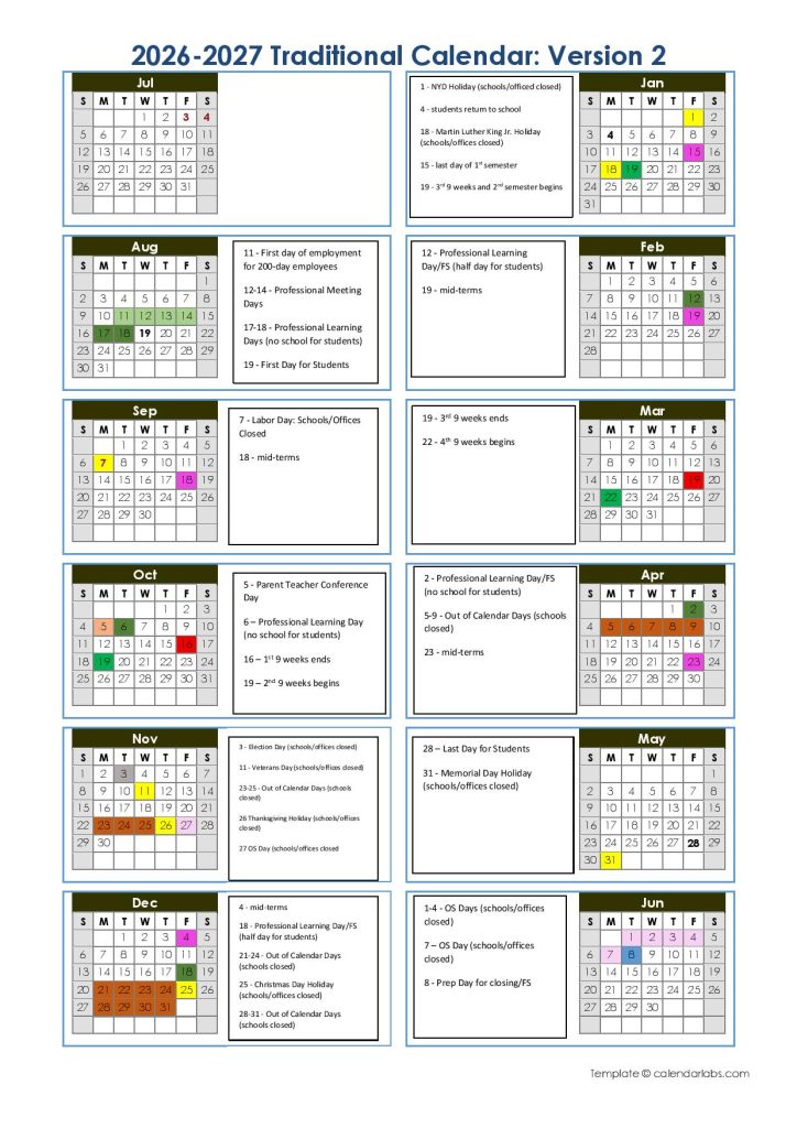 Kanawha County Schools Calendar 2026-2027