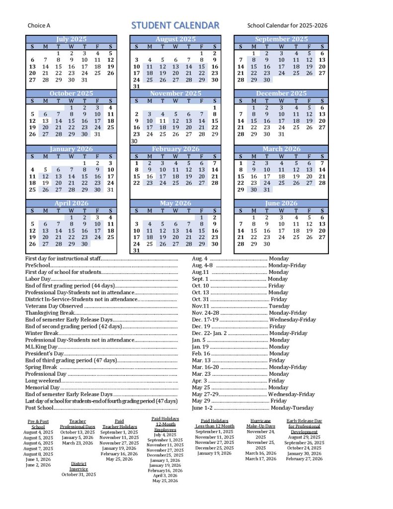 Hernando County Schools Calendar 2025