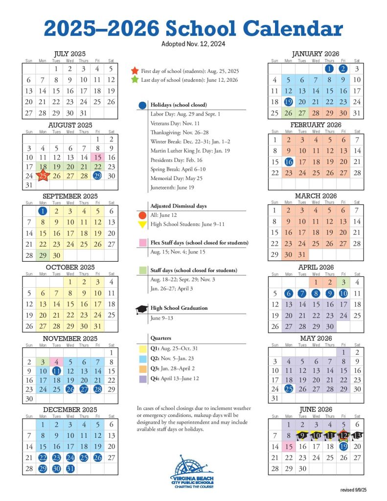 Virginia Beach Public Schools Calendar 2025