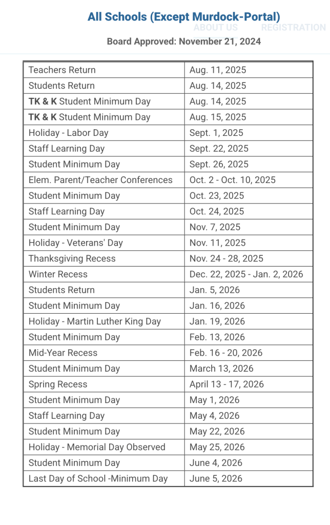 Cupertino Union School District Calendar 2025