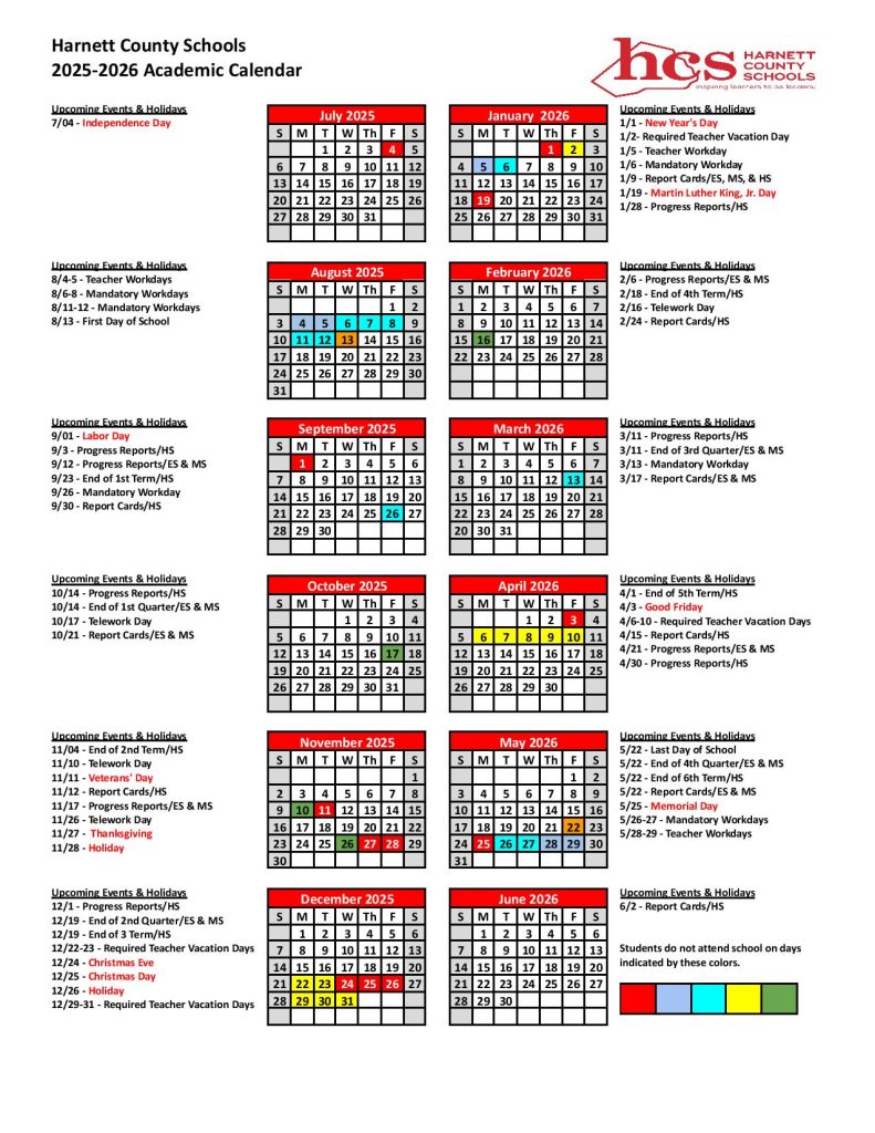 Harnett County Schools Calendar 2025