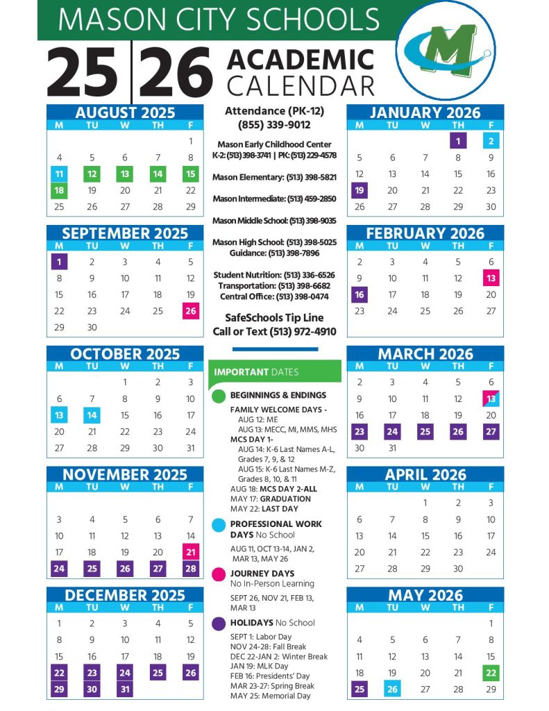 Mason City Schools Calendar 2025